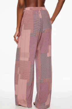 Dynamite Anika Wide Leg Pants Pink Clearance