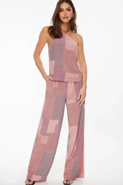 Dynamite Anika Wide Leg Pants Pink Clearance