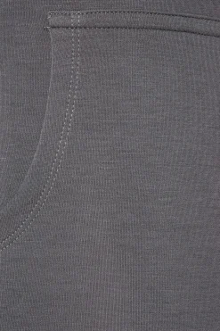 Dynamite Anywear Scuba Cropped Zip Up Hoodie Gray New