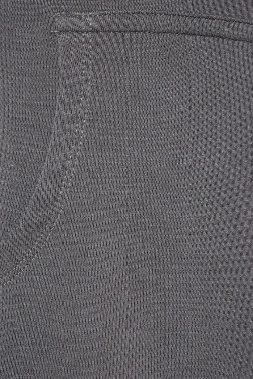 Dynamite Anywear Scuba Cropped Zip Up Hoodie Gray New