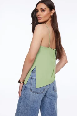Dynamite Asymmetric Cami Green Store