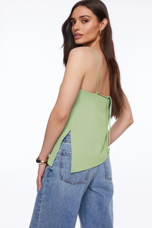 Dynamite Asymmetric Cami Green Store