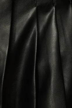 Dynamite Asymmetric Faux Leather Skort Black Best Sale