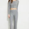 Dynamite Cable Knit Flared Pants Gray Store