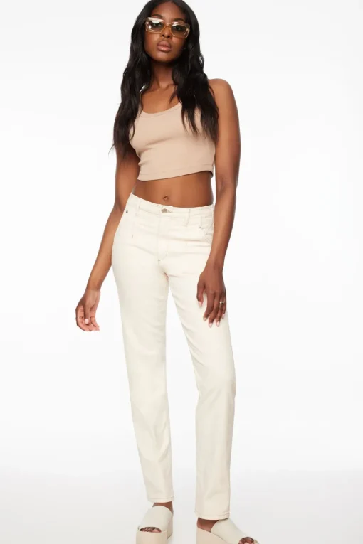 Dynamite Chiara Slim Straight Jeans White Cheap