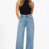 Dynamite Chloe Ultra Wide Leg Jeans Blue Sale