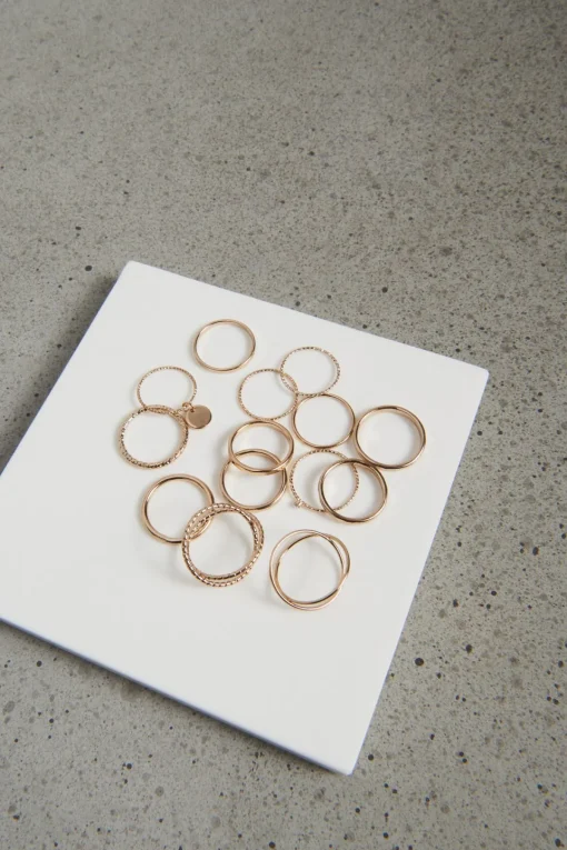 Dynamite Delicate Rings Multi-Pack Yellow Best Sale
