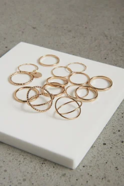 Dynamite Delicate Rings Multi-Pack Yellow Best Sale