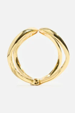 Dynamite Double Curved Cuff Bracelet Yellow Shop