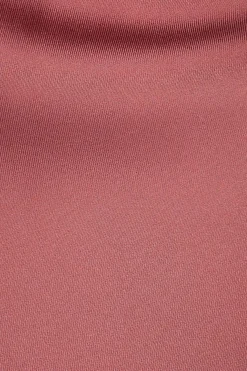 Dynamite Draped Satin Halter Top Burgundy Sale