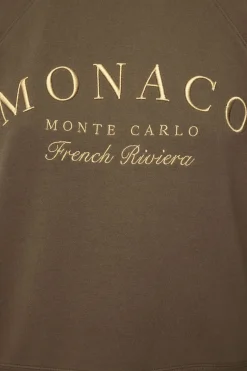 Dynamite French Terry Graphic Sweatshirt Brown Cheap