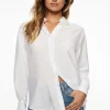 Dynamite Frida Oversized Airflow Shirt White Cheap