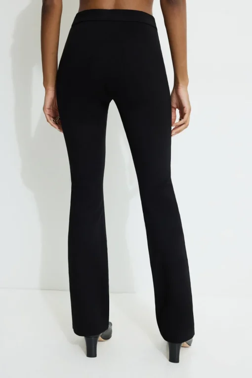 Dynamite Front Seam Flared Leggings Black Outlet