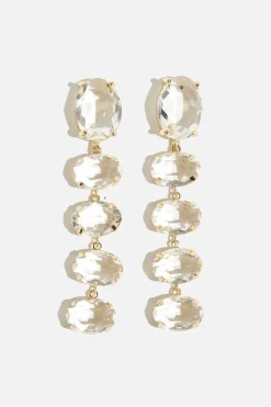 Dynamite Gem Drop Earrings White Outlet
