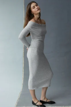 Dynamite Heavenlyarn™ Midi Skirt Gray Shop