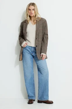 Dynamite Heavenlyarn™ V-Neck Sweater Brown Best Sale