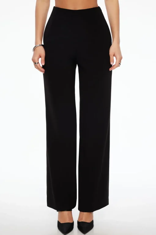Dynamite High Waisted Wide Leg Pants Black Flash Sale