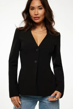 Dynamite Hourglass Blazer Black Fashion