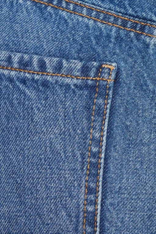 Dynamite Justina Straight Leg Cuffed Jeans Blue Best Sale