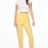 Dynamite Kendall Slim Side Zip Pants Yellow Best Sale