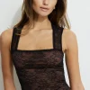 Dynamite Lace Tank Top Black Cheap