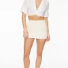 Dynamite Linen Mini Skort Brown Discount