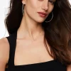 Dynamite Micro Pavé Gem Hoop Earrings Gray Best