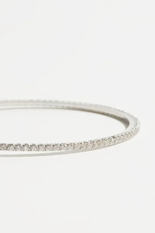 Dynamite Micro Pavé Gem Hoop Earrings Gray Best