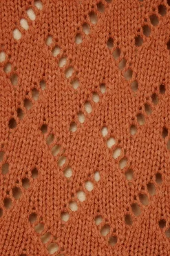 Dynamite Open Knit V-Neck Maxi Dress Brown Cheap