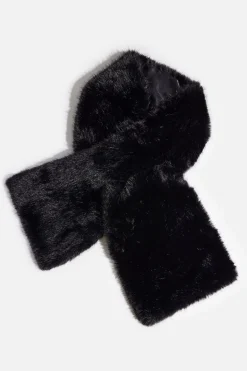 Dynamite Oversized Faux Fur Stole Black Online