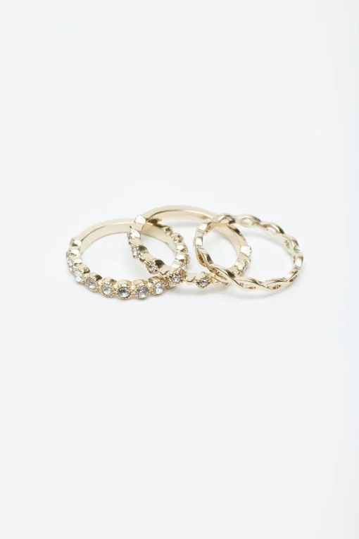 Dynamite 7-Pack Gem & Twist Rings White Flash Sale