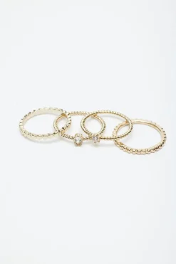 Dynamite 7-Pack Gem & Twist Rings White Flash Sale