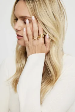 Dynamite 3-Pack Pearl Cocktail Rings White Online