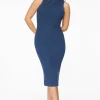 Dynamite Ribbed Bodycon Midi Dress BLUE Best