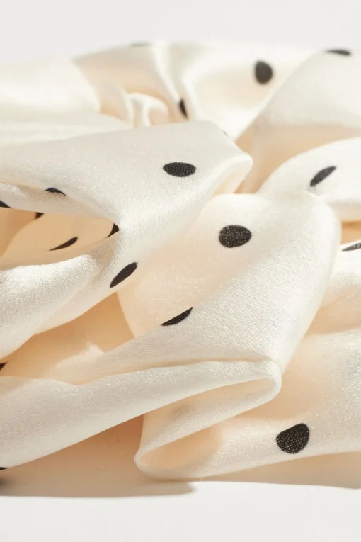 Dynamite Satin Scrunchie White Flash Sale