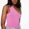 Dynamite Sculpt One Shoulder Bodysuit Purple Outlet