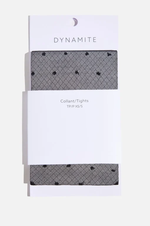 Dynamite Sheer Dotted Fishnet Tights Black Store