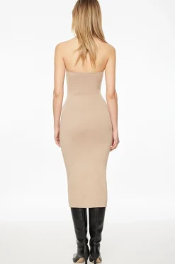 Dynamite Strapless Sweater Midi Dress Brown Store