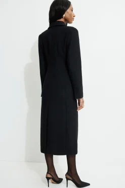Dynamite Tailored Single Breasted Coat Black Cheap