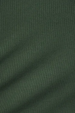 Dynamite Tayla Ribbed Scoop Tank Top Green Hot